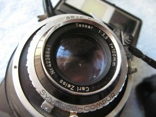Graflex XL w 2 Lens Zeiss Tessar / Ysarex Back Polaroid Graflok 70mm Rangefinder 8