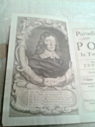 John Milton Paradise Lost,  A Poem In Twelve Books - Dated 1695