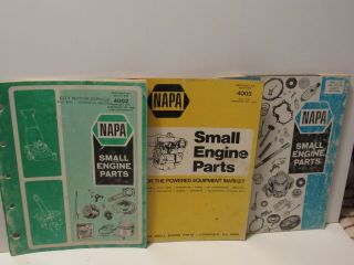 Vintage Napa Small Engine Parts Catalogs 4001 1968 4002 1971 4003 1974