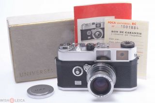 Opl Foca Universal Rc U.  R.  C.  ‘1963’ Range Finder Camera W/ Oplarex 50mm 1.  9 Lens