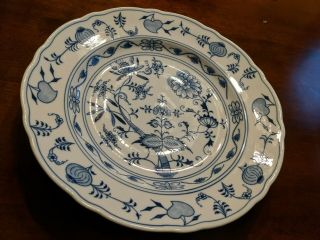 Vintage China Zwiebelmuster BLUE ONION Porcelain Large Platter Bowl 3