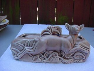 Vintage,  Mid Century Jumping Deer Ceramic Tv Lamp/planter