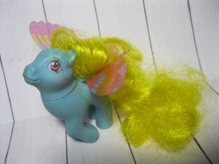 1988 Vintage G1 My Little Pony Blue Baby Buzzer Summer Wings Butterfly Bee