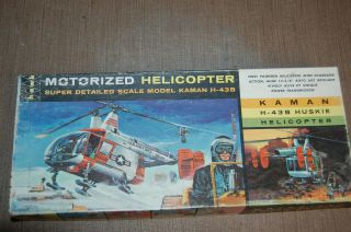 Vintage 1/32 Hawk Motorized Kaman H - 43b U.  S.  A.  F.  Cold War Rescue Helicopter