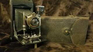 Vintage Eastman Kodak No.  3a Folding Pocket Kodak Model C Camera W/ Case