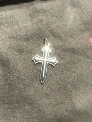 Vintage Signed James Avery Sterling Silver Cross Pendant Charm
