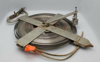 Vintage Steel Lufkin Surveyors Measure Tape Reel