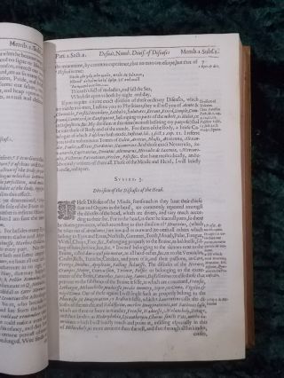 1628/32 ANATOMY OF MELANCHOLY ROBERT BURTON FINE LEATHER BOUND DEMOCRITUS JUNIOR 8