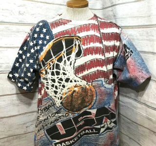 Usa Basketball Vintage 1992 Magic Johnson Tees Shirt Mens Xl Slim Fit 1