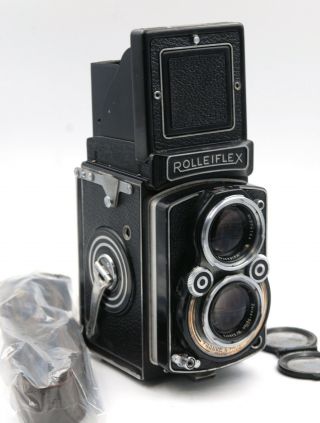 Rolleiflex 2.  8a Type 1 W/ Zeiss Opton Tessar 2.  8/80mm,  Shoulder Strap And Cap