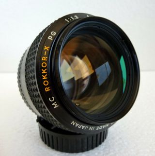 Minolta Mc Rokkor - X Pg 58mm F/1.  2 Lens - One Owner - Near