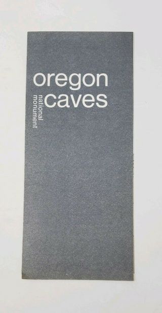 1970 Oregon Caves National Monument Vintage Brochure - National Park Service