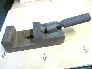 Vintage Drill Press Vise - Unique - Custom? - Quick Slide W/knurled Handle