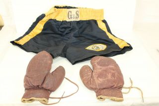 Vintage Jc Higgins Boxing Gloves With Shorts For Collecting Or Display