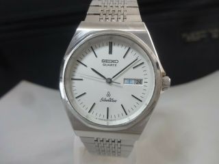 Vintage 1982 Seiko Quartz Watch [silver Wave] 6433 - 7000 Band