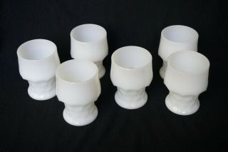 VINTAGE ANCHOR HOCKING WHITE MILK GLASS TUMBLERS (SET OF 6) 3