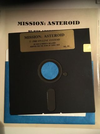 Mission Asteroid (Hi - Res Adventure 0),  Atari 400/800,  Sierra/On - Line Systems 6