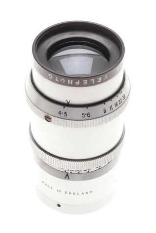 Dallmeyer London 4” F/4.  5 Telephoto C - Mount Lens Shade Hood Serial Nr.  323334 3