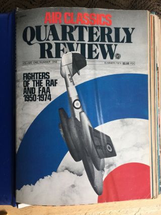12x Vintage Air Classics Quarterly Review Magazines 1974 - 1977 W/ Binder