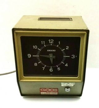 VTG Amano Punch Time Clock model 6507 Keeps Time - Does Not Punch Cards - Decor 2