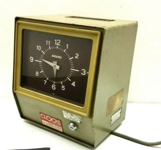 VTG Amano Punch Time Clock model 6507 Keeps Time - Does Not Punch Cards - Decor 4