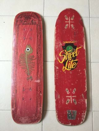 Vintage Og 2 Decks Skateboard Freestyle Kallée And Variflex.  Zorlac Alva