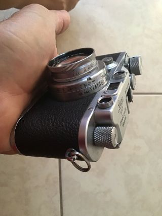 Leica Leitz 3C,  IIIC Camera With Summar 5cm F2 Lens & Case. 5