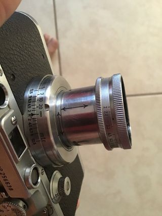 Leica Leitz 3C,  IIIC Camera With Summar 5cm F2 Lens & Case. 7