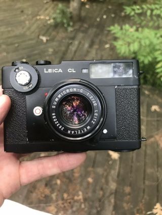 Leica CL 35 mm Camera Leitz Summicron 1:2/40 Lens Germany W Box & Caps 2632098 2