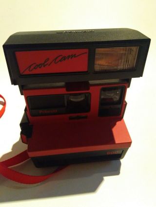 Vintage Polaroid Cool Cam Camera W/ Strap Pink & Black