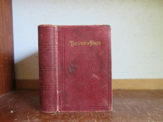 Old Testament Bible / Book Of Psalms Leather 1884 Antique Jesus Christ God,