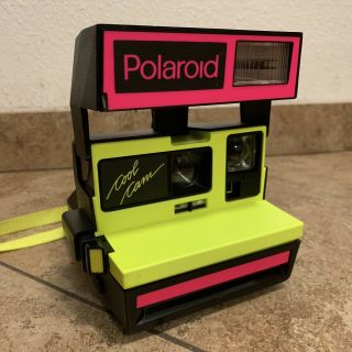 Rare Polaroid 600 Cool Cam Camera Neon Pink And Yellow