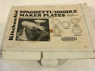 Vtg Kitchenaid Spaghetti Noodle Maker 5 Plates For Use With Fg - A K45ss K5ss Fh 7