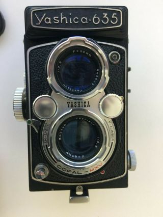 Yashica 635 Tlr With 35mm Film Adapter.