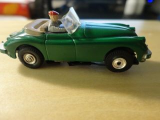 Vintage Aurora Vibrator Ho Slot Car Jaguar Conv.  Green