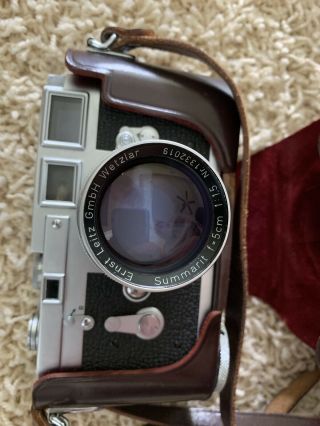 Leica M3 Camera w/ 50mm Leica 5cm lens,  case,  expose meter,  all manuals 10