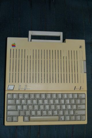 Vintage Apple IIc Portable Computer A2S4000 w/joystick,  R/F Adapter 2