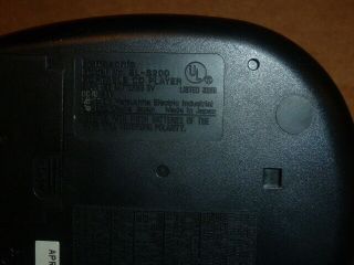 Vtg Panasonic Walkman Personal Portable CD Player SL - S200 XBS Anti - Shock Memory 4