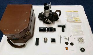 Bell & Howell 16mm Filmo Camera - Model 70 - Dl W/multiple Lenses & Case