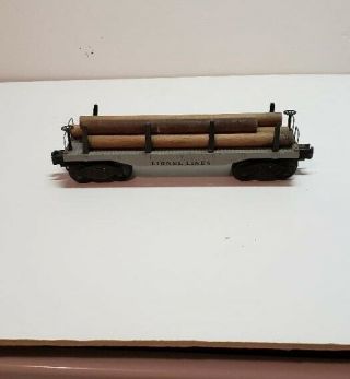 Vintage O Scale Lionel Train Flat Car With Logs 6411 1950s