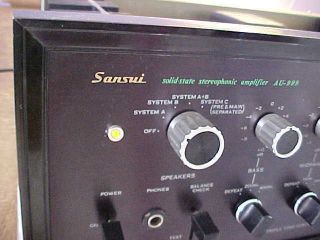 Sansui Au - 999 Solid State Stereo Amplifier Top Of The Line Owner