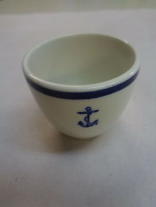 Vintage Navy China Demitasse Cup Fouled Anchor By Walker China Co.  1943