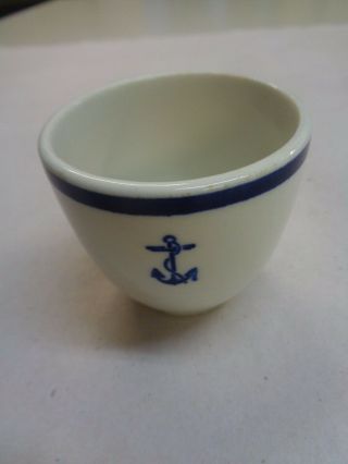 Vintage Navy China Demitasse Cup Fouled Anchor by Walker China Co.  1943 3