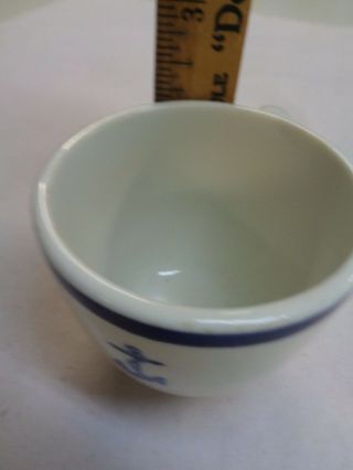 Vintage Navy China Demitasse Cup Fouled Anchor by Walker China Co.  1943 4