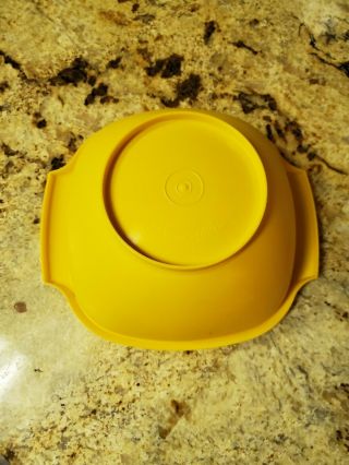 VINTAGE TUPPERWARE 836 SERVALIER 8 CUP YELLOW BOWL WITH 837 LID 4