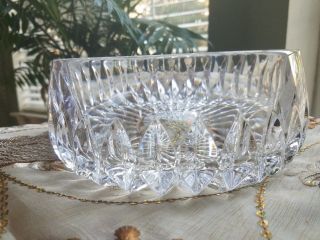 Vintage Gorham 8 " Thumbprint Lead Crystal Serving Bowl Dish Table Decor