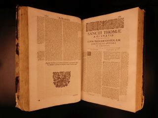 1689 Saint Thomas Aquinas BIBLE & Commentary on Epistles of Paul HUGE FOLIO 10
