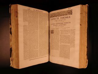1689 Saint Thomas Aquinas BIBLE & Commentary on Epistles of Paul HUGE FOLIO 12