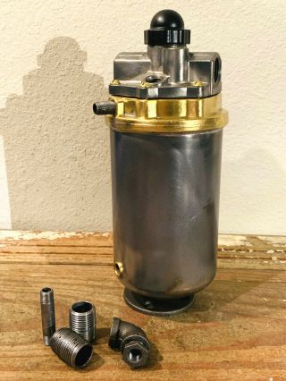 Vintage Steel & Brass Steam Tank,  Steampunk,  Versatile Industrial Lamp Part 4