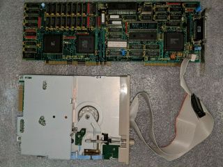 Amiga A2088xt Pc Bridgeboard 8088 Cpu 4.  77 Mhz With Floppy Disk Drive